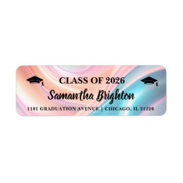 Etiqueta Modern Graduation Return Address