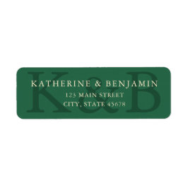 Etiqueta Modern Green Wedding Return Address