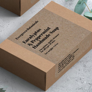 Etiqueta Modern Kraft Paper Style Soap Packaging Label