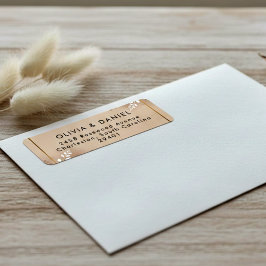 Etiqueta Modern Luxe Neutral Earth Tones & Gold Foliage