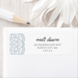 Etiqueta Modern Mandala Small Business Address