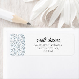 Etiqueta Modern Mandala Small Business Address