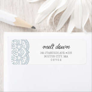 Etiqueta Modern Mandala Small Business Address