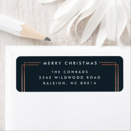 Etiqueta Modern Merry Christmas Return Address