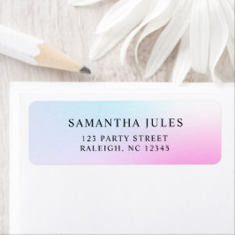 Etiqueta Modern Pastel Pink Cloud Nine Retun Endereço