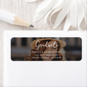 Etiqueta Modern Photo Graduation 2025 Return Address