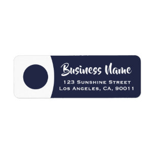 Etiqueta Modern Professional Minimalist Blue Return Address