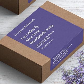 Etiqueta Modern Purple Soap Packaging Label
