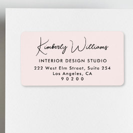 Etiqueta Modern Script Professional Business Return Address