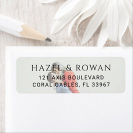 Etiqueta Modern Simple Photo Wedding