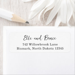 Etiqueta Modern Typography Minimalist Wedding