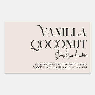Etiqueta moderna de marca de vela minimalista
