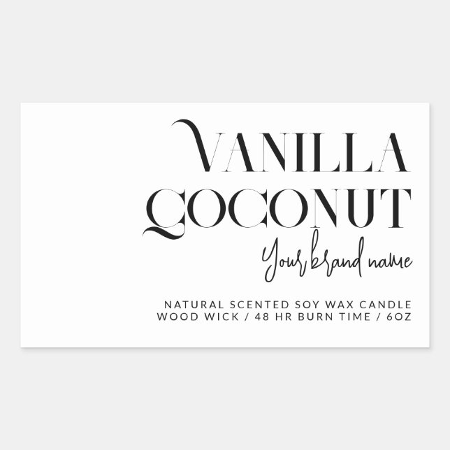 Etiqueta moderna de marca de vela minimalista (Frente)