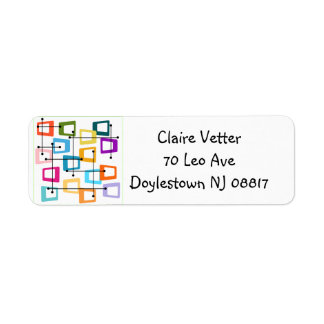 Etiqueta Moderna do século Médio Atômica