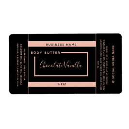 Etiqueta moderna minimalista de produtos negros