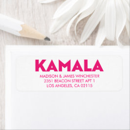 Etiqueta Moderna tipografia em negrito de Kamala rosa-quent