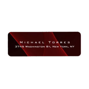 Etiqueta Moderno e elegante Tendy Red Brown Abstrato