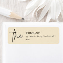 Moderno e minimalista simples | Rótulo bege