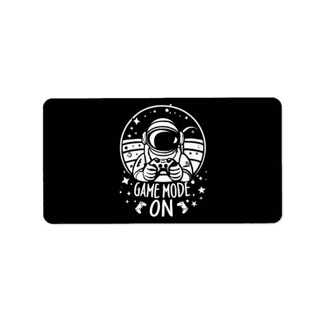 Etiqueta modo de jogo astronauta (Frente)