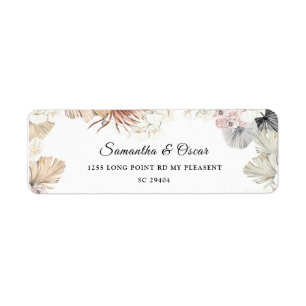 Etiqueta Moldura Dourada da Orquídea Floral Moderna 