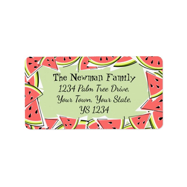 Etiqueta Moldura Verde da Melancia (Frente)