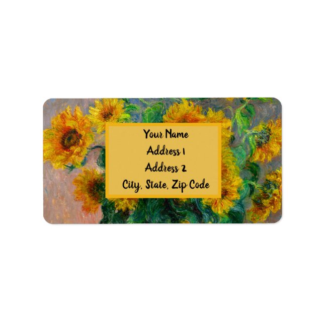Etiqueta Monet Sunflower (Frente)