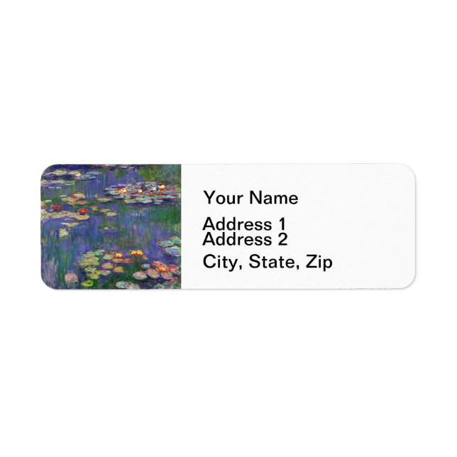 Etiqueta Monet Water Lily - Pintura de plataforma (Frente)
