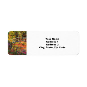 Etiqueta Monet Water Lily Pond and Water Irises