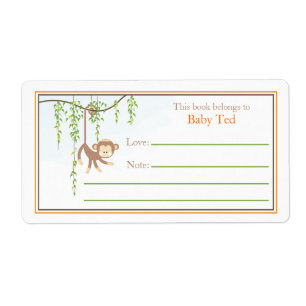 Etiqueta Monkey Bookplate
