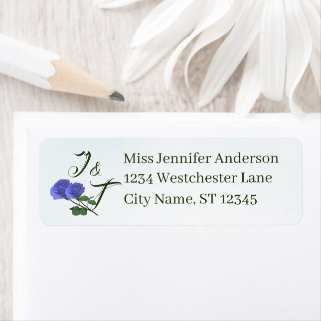 Etiqueta Monograma de Azul Negro e Verde Católico (Insitu)