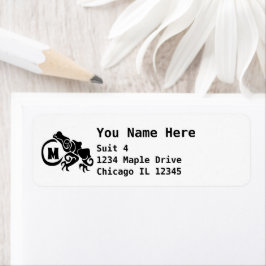 Etiqueta Monograma do Sapo Tribal Wick