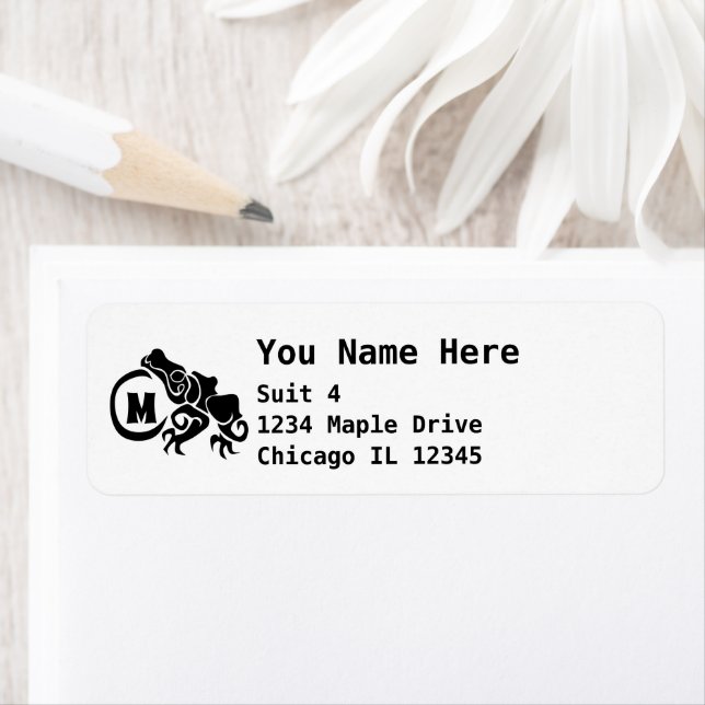 Etiqueta Monograma do Sapo Tribal Wick (Insitu)