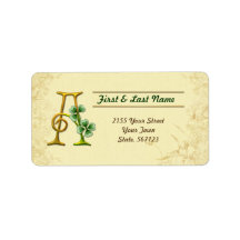 Monograma Dourado Irlandês A Rótulo