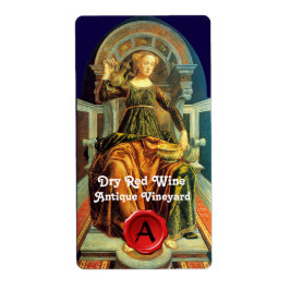 ETIQUETA MONOGRAMA/METAS ANTIGAS DO SELO DE VINHO VERMELHO