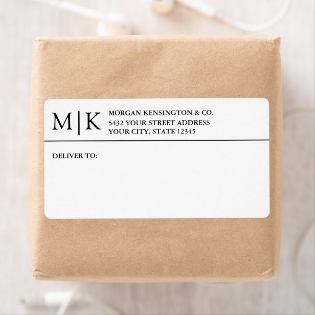 Etiqueta Monograma ou Adicionar Logotipo Comercial (Insitu)