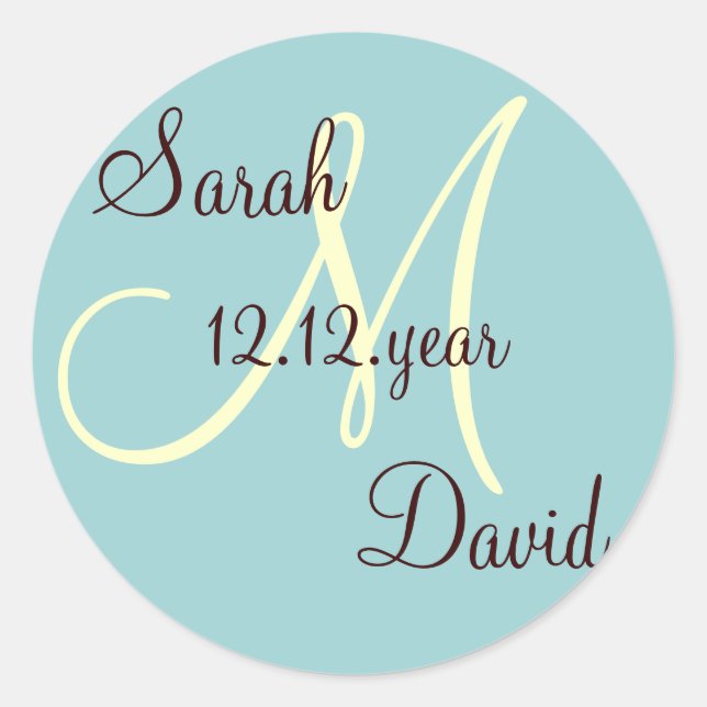 Etiqueta Monograma Personalizada (Frente)