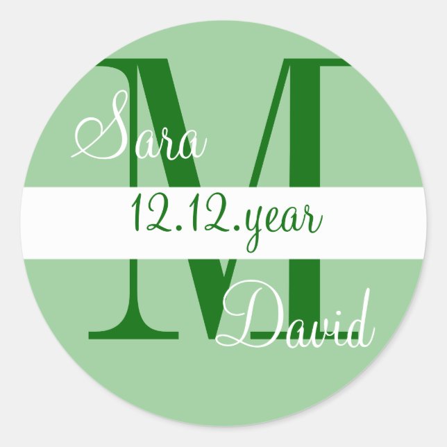 Etiqueta Monograma Personalizada (Frente)