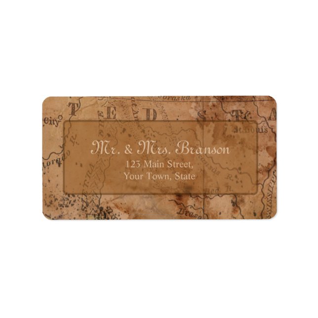 Etiqueta Monograma Personalizado de Casamento de Destino do (Frente)