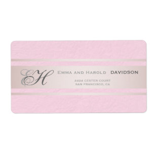 Etiqueta Monograma Personalizado Texturizado Elegante - Lis