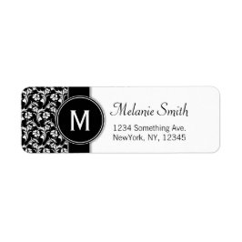 Etiqueta Monograma retornar rótulos de endereço personaliza