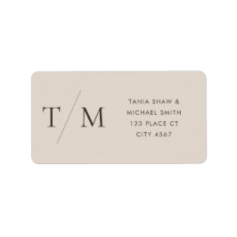 Etiqueta Monograma Simples Moderno Misturar e Combinar Casa