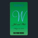 Etiqueta Monograma Verde Florestal Elegante 3d<br><div class="desc">O chic da Forest Green é fantástico,  fantástico,  caprichoso,  caprichoso,  impulsivo,  caprichoso,  peculiar e idiossincrático trifle.  Todas as imagens e trabalho de arte © Jesterful.</div>