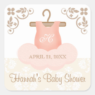 ETIQUETA MONOGRAMMED DO FAVOR DE PARTIDO DO TUTU