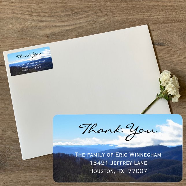 Etiqueta Montanha Obrigado pelo Rótulo de Simpatia (Criador carregado)