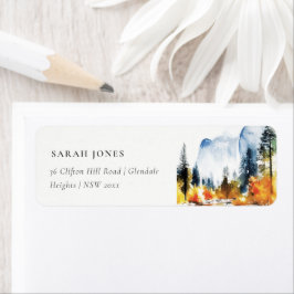 Etiqueta Montanha River Fall Winter Landscape