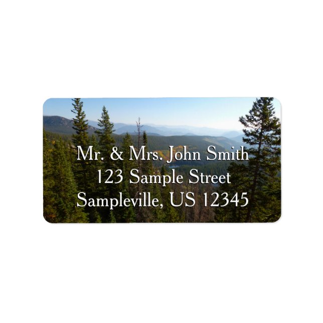 Etiqueta Montanha Rochosa em Queda Inicial (Frente)