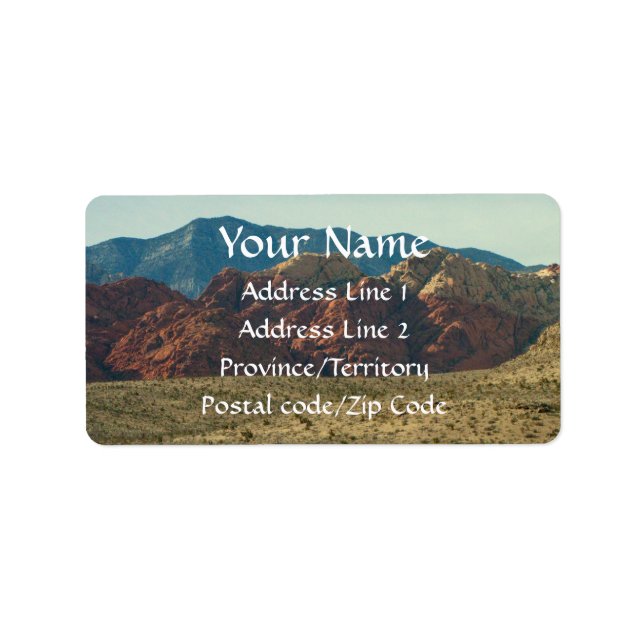 Etiqueta Montanhas no Deserto (Frente)