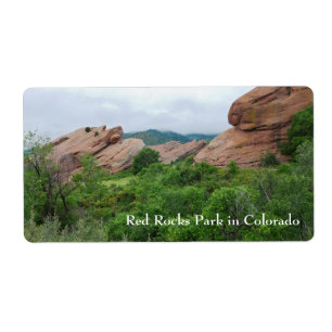 Etiqueta Montanhas Red Rocks Ridge e Valley