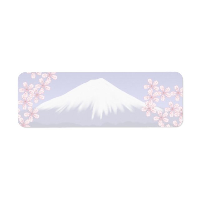 Etiqueta Monte Fuji e Sakura Blossoms (Frente)