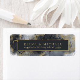 Etiqueta Moody Ink Charmalho Dourado Abstrato ID988